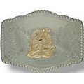 Special Rectangular Digitized Belt Buckle w/ Dotted Trim